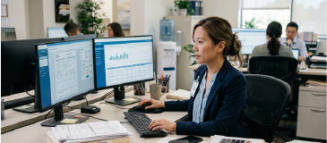 Healthcare billing and revenue cycle management process in a hospital system